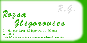 rozsa gligorovics business card